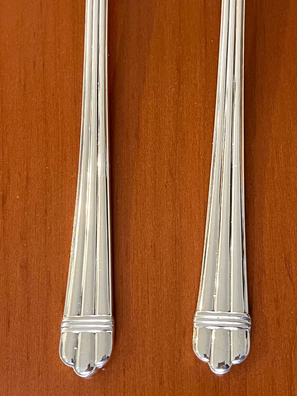 Christofle Aria salad servers, serving cutlery