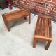 Pair of teak benches
