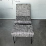 Armchair and ottoman designed by Paul Geoffroy, Airborne, France, 1960