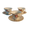 3 old porcelain cups of paris late 19th