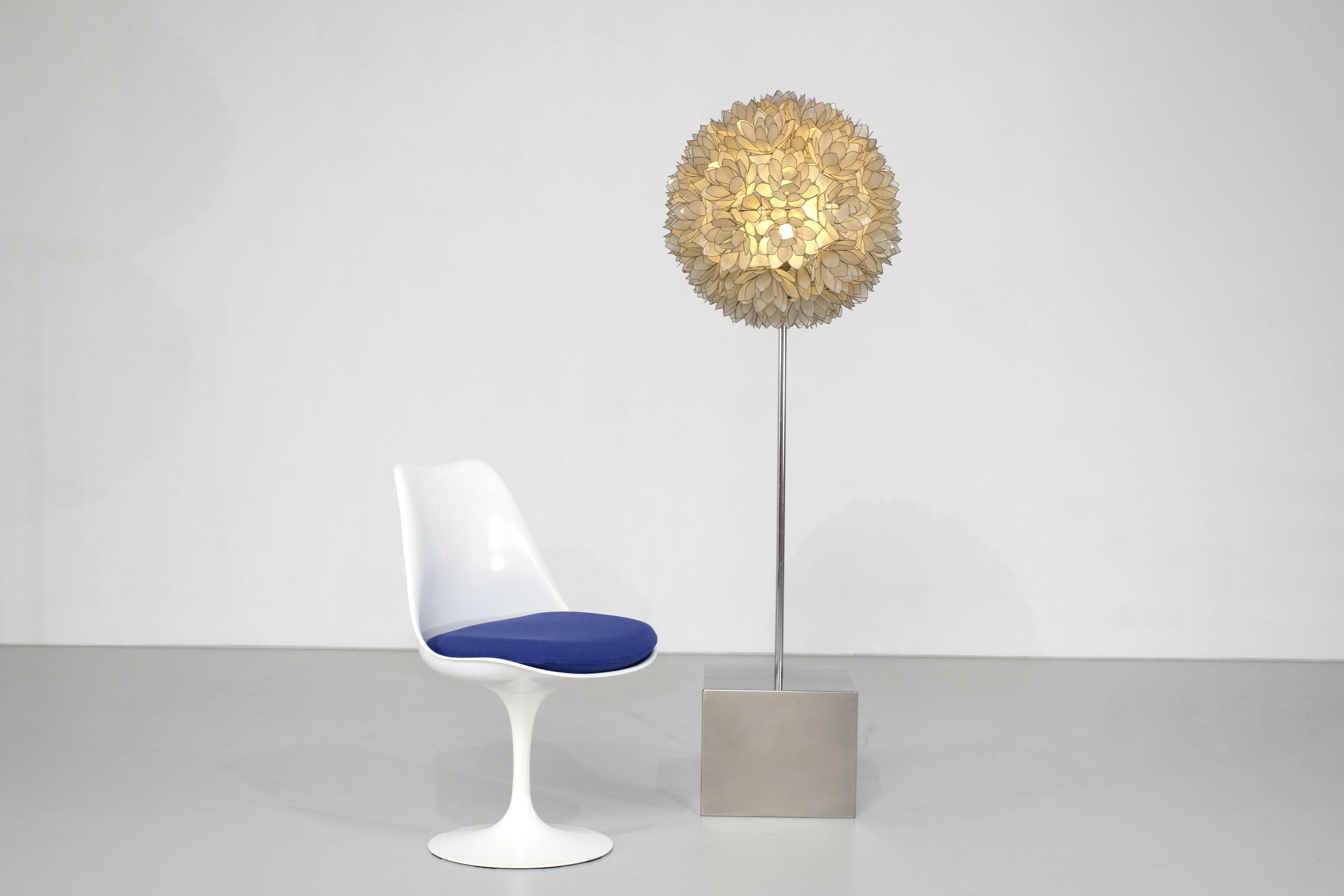 Mother-of-pearl floor lamp by Rausch, Germany, 1960s.