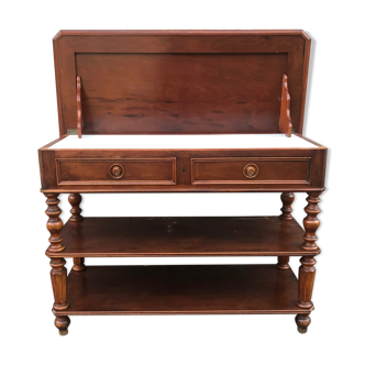 Louis Philippe toiletry white marble and mahogany wood