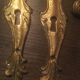 Louis xv style brass crutches and plaques