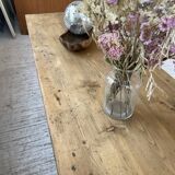 Farmhouse table pine multi-drawers