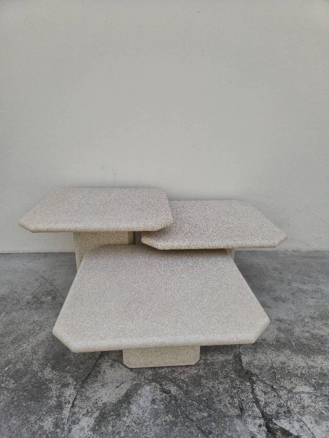 Set of 3 nesting wooden coffee tables, 1970s design