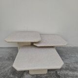 Set of 3 nesting wooden coffee tables, 1970s design