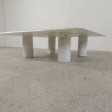 Angelo Mangiarotti carrara marble Coffee Table for Up&Up, Italy