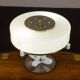 Lampe de table italienne Space Age avec abat-jour en verre de Murano, années 1970.