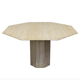 Dining Room Table in Marble and Travertine, Italy, 1970s