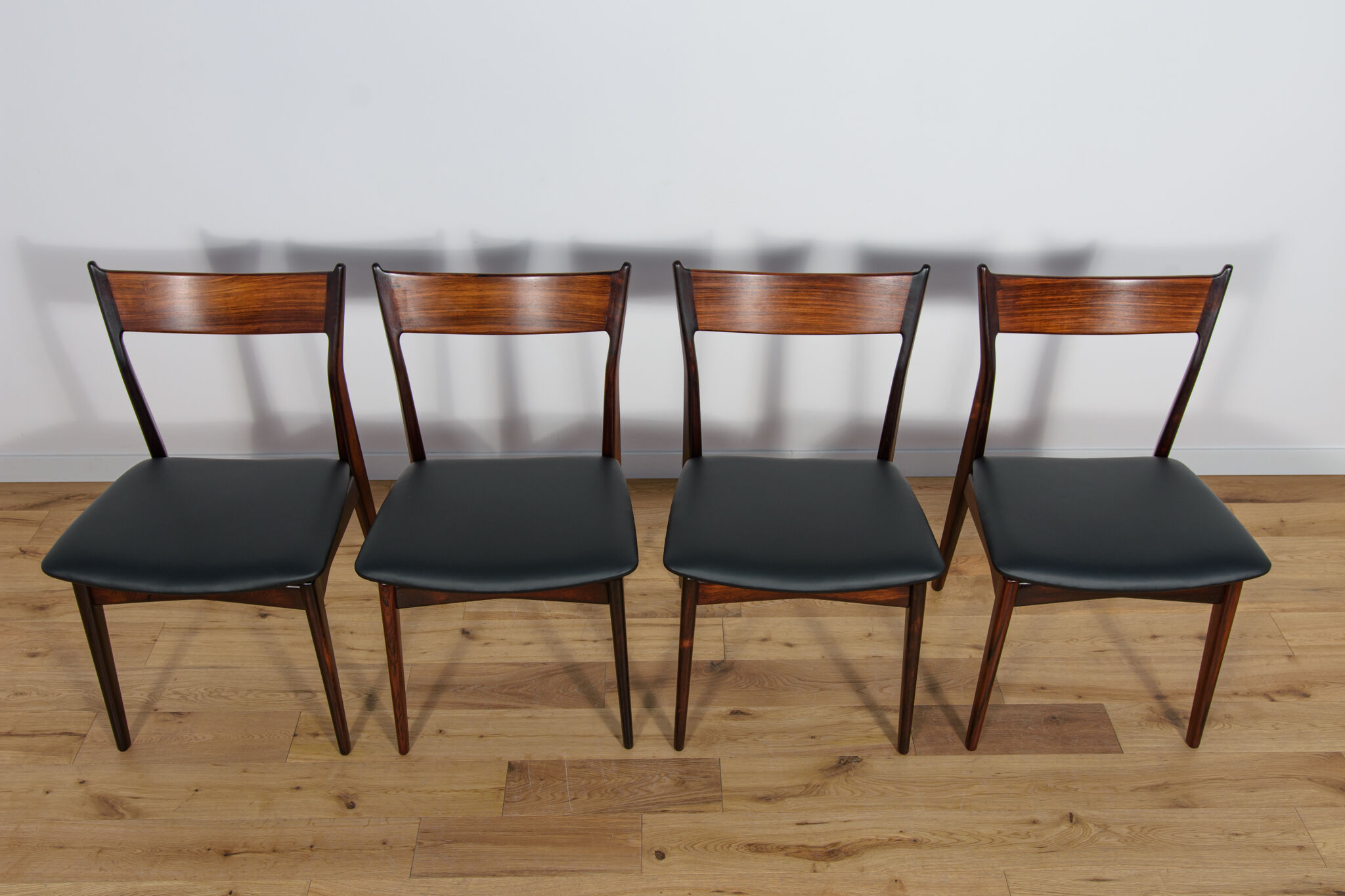 Mid Century Rosewood Dining Chairs by  H. P. Hansen for Randers Møbelfabrik, 1960s, Set of 4