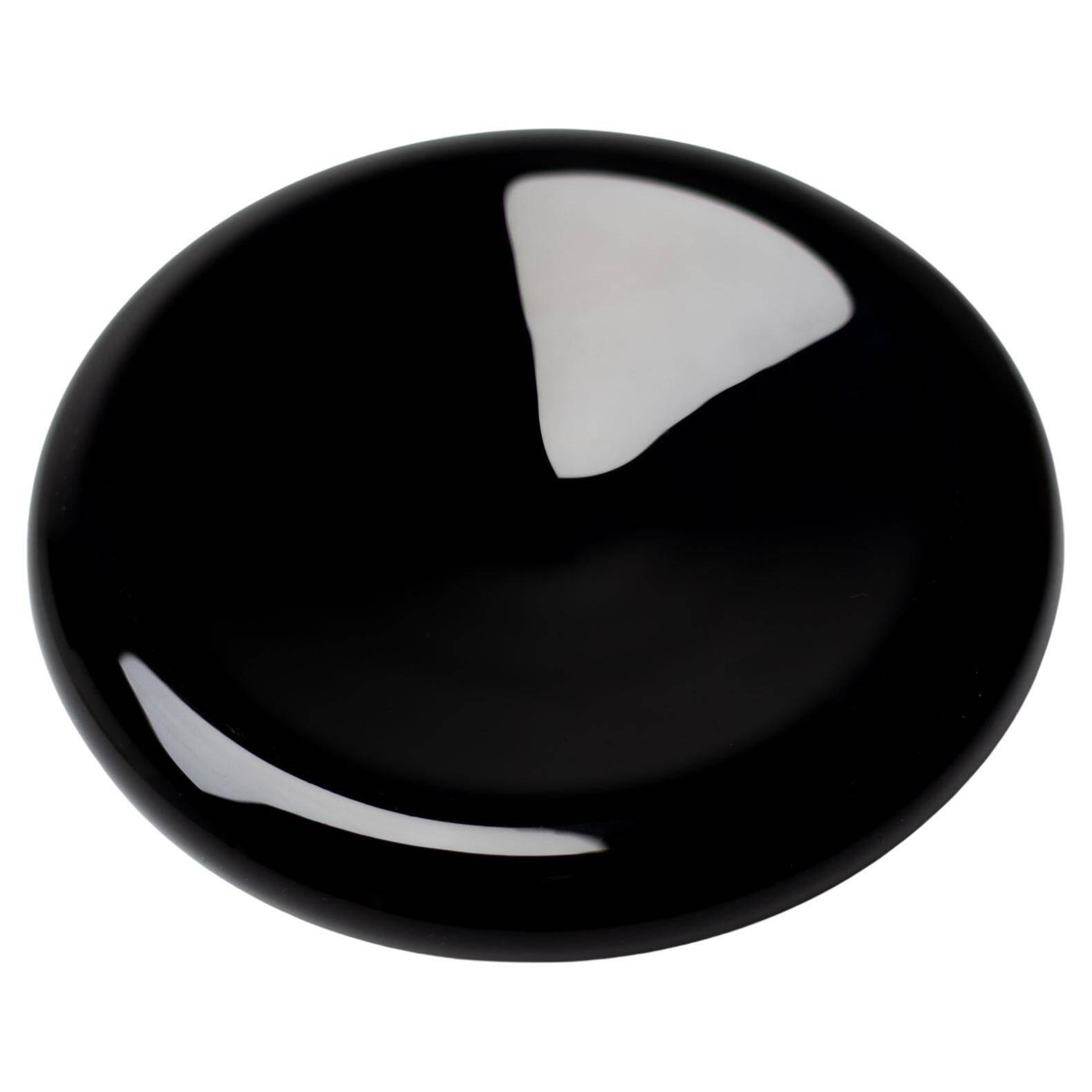 Charles Pfister black Murano glass bowl for Salviati, Italy, circa 1970.