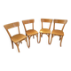 Ensemble de 4 chaises bistrot a. cartier 1957