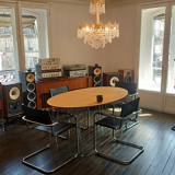 Post Art Deco 4-Tier Gold-Plated Brass & Crystal Chandelier – 1960s