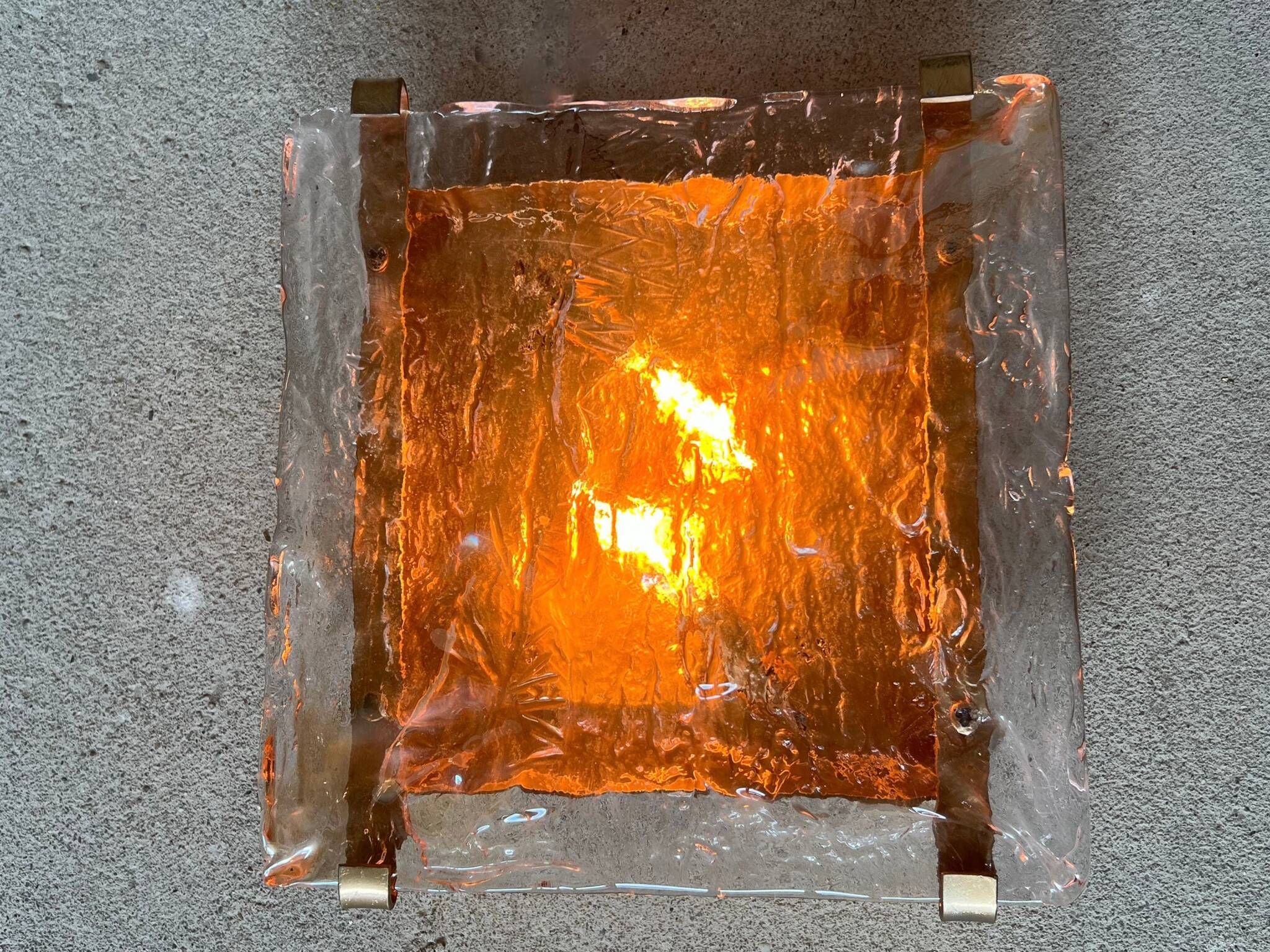 Set of Italian Murano Glass Wall Sconces | 1970s | 6 Available