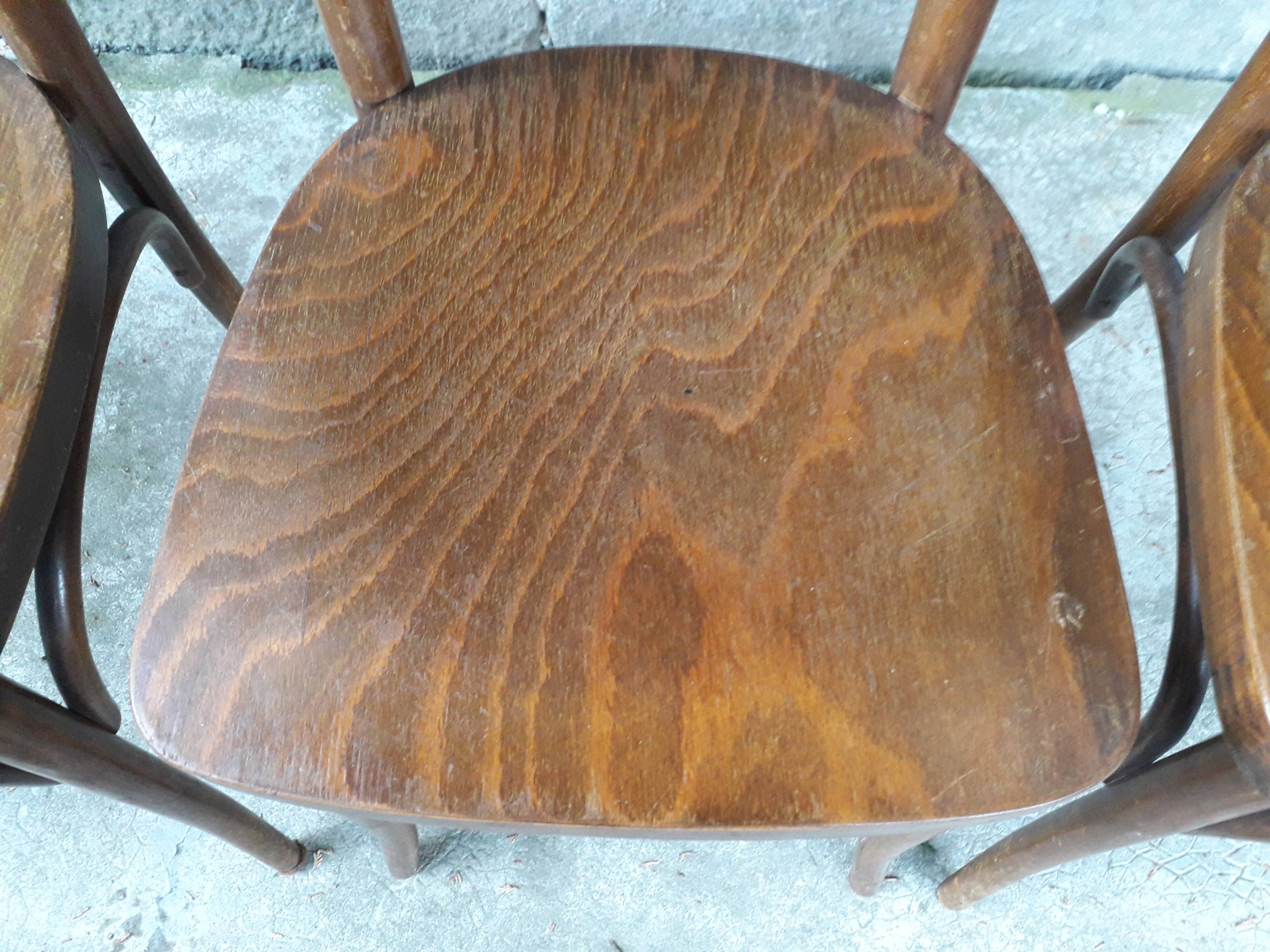 Series of 4 chairs bistro Thonet