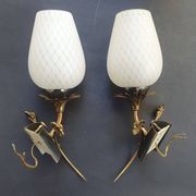 Pair of Art Deco wall sconces from the 1960s.