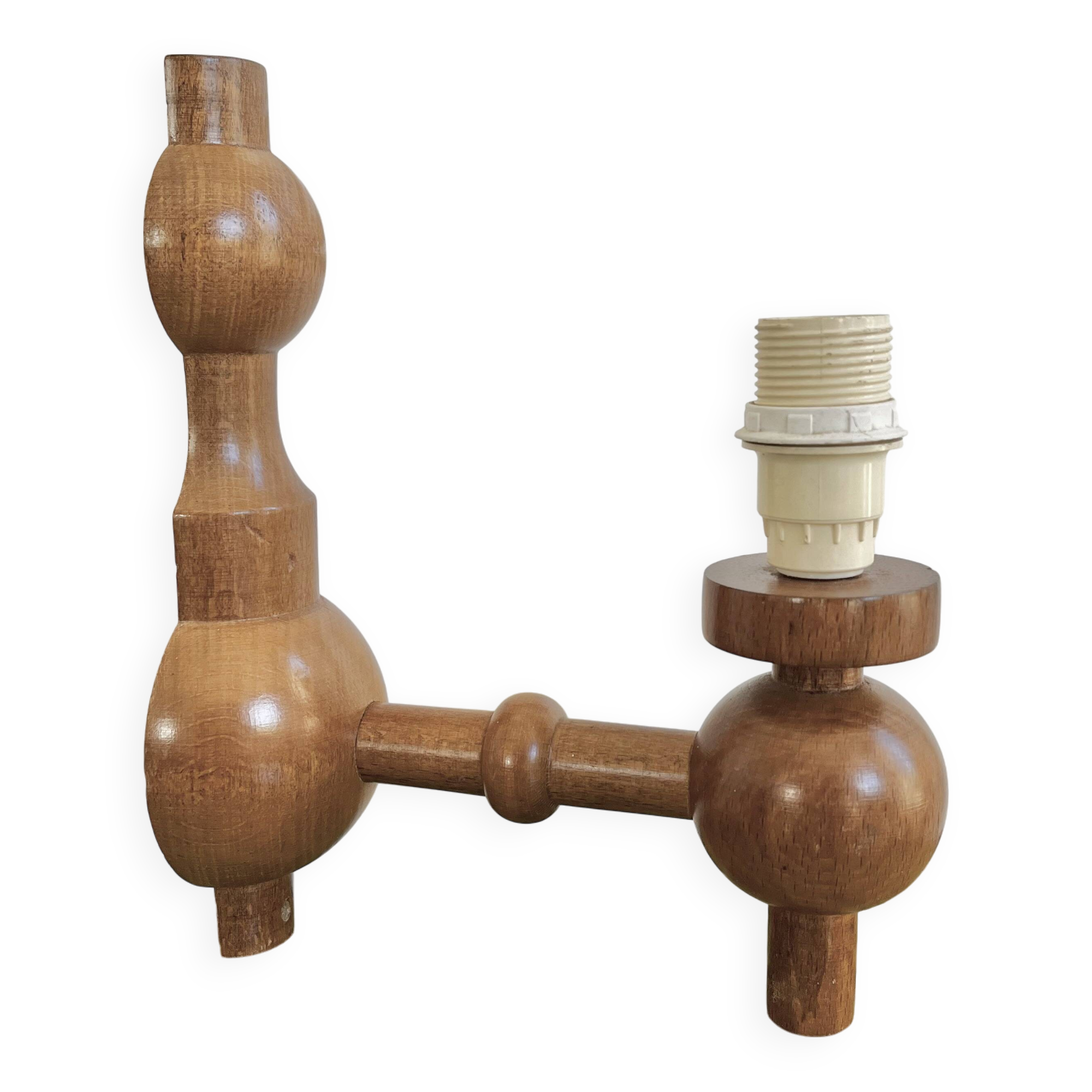 Vintage wooden wall lamp