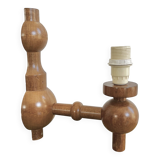 Vintage wooden wall lamp