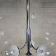 Vintage Space Age Chrome and Murano Glass Italian Pendant Lamp