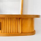 Vintage Vanity Mirror with Venetian Blind Doors, 1950s
