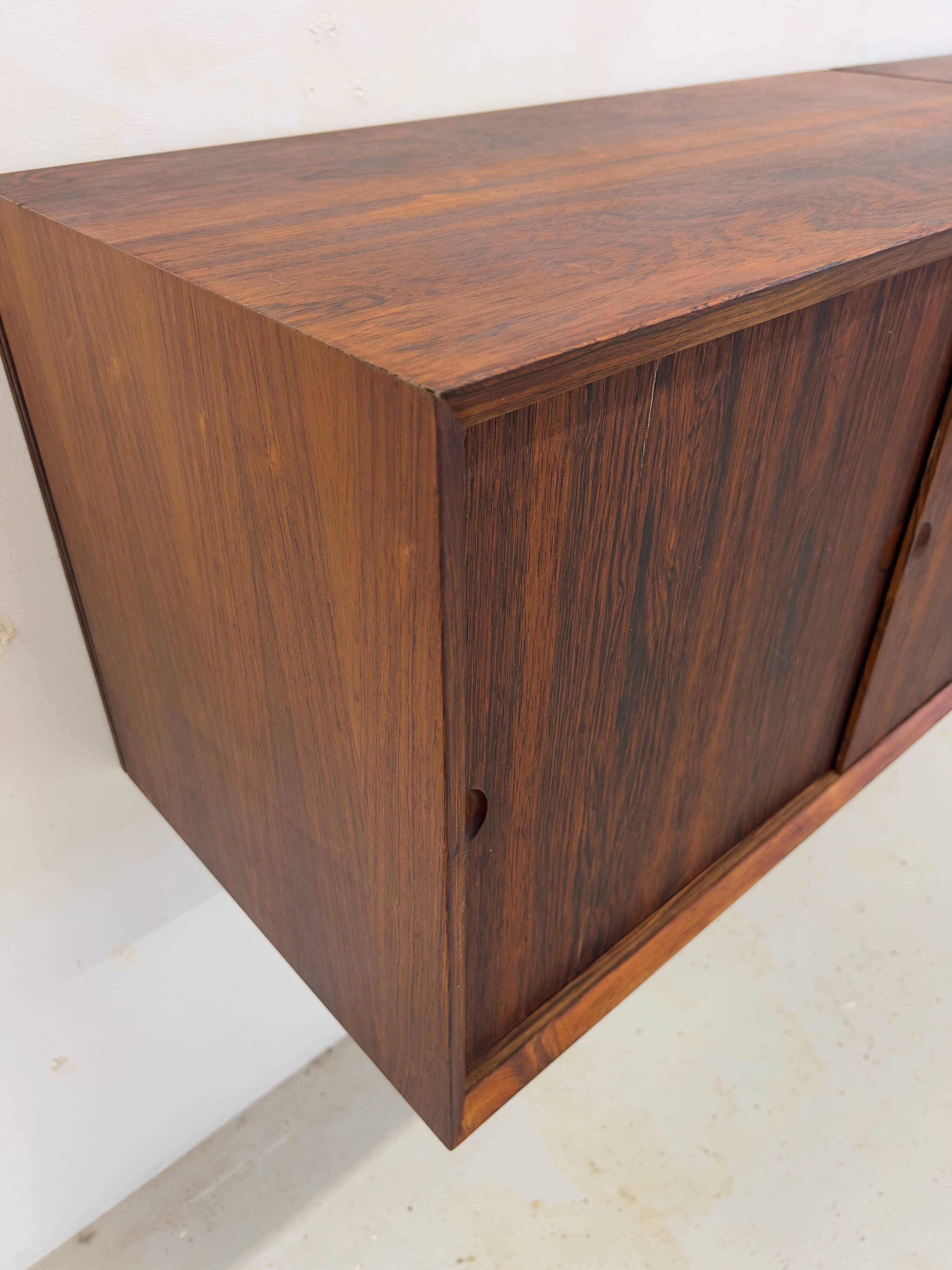 Poul Cadovius Royal System Rosewood Wall Mounted Sideboard 5