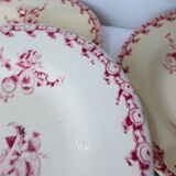 5 hollow plates in Gien iron earth model Thistles