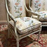 Salon de style Louis XVI Canapé et Paire de fauteuils