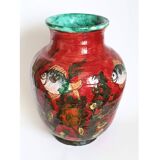 Vase decoration of goldfish enamel