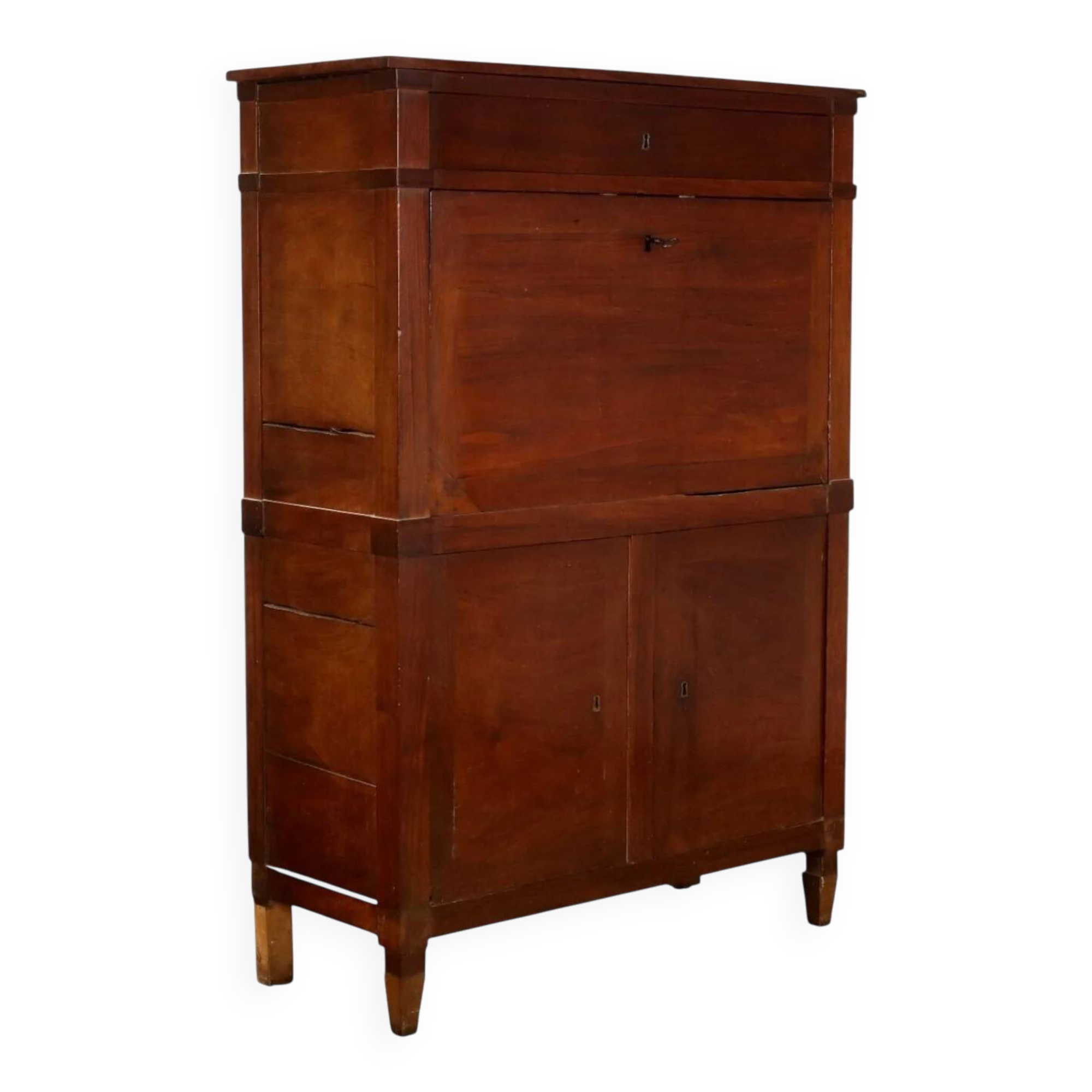 Former walnut boardroom secretary, Italy, 18th century.