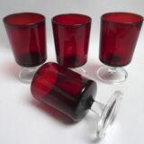 4 Cavalier glasses ruby with white wine