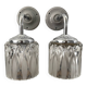 Pair of vintage chrome wall lights