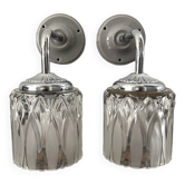 Pair of vintage chrome wall lights