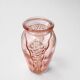 Vintage 1930s Art Deco Rosaline glass vase with hyacinth