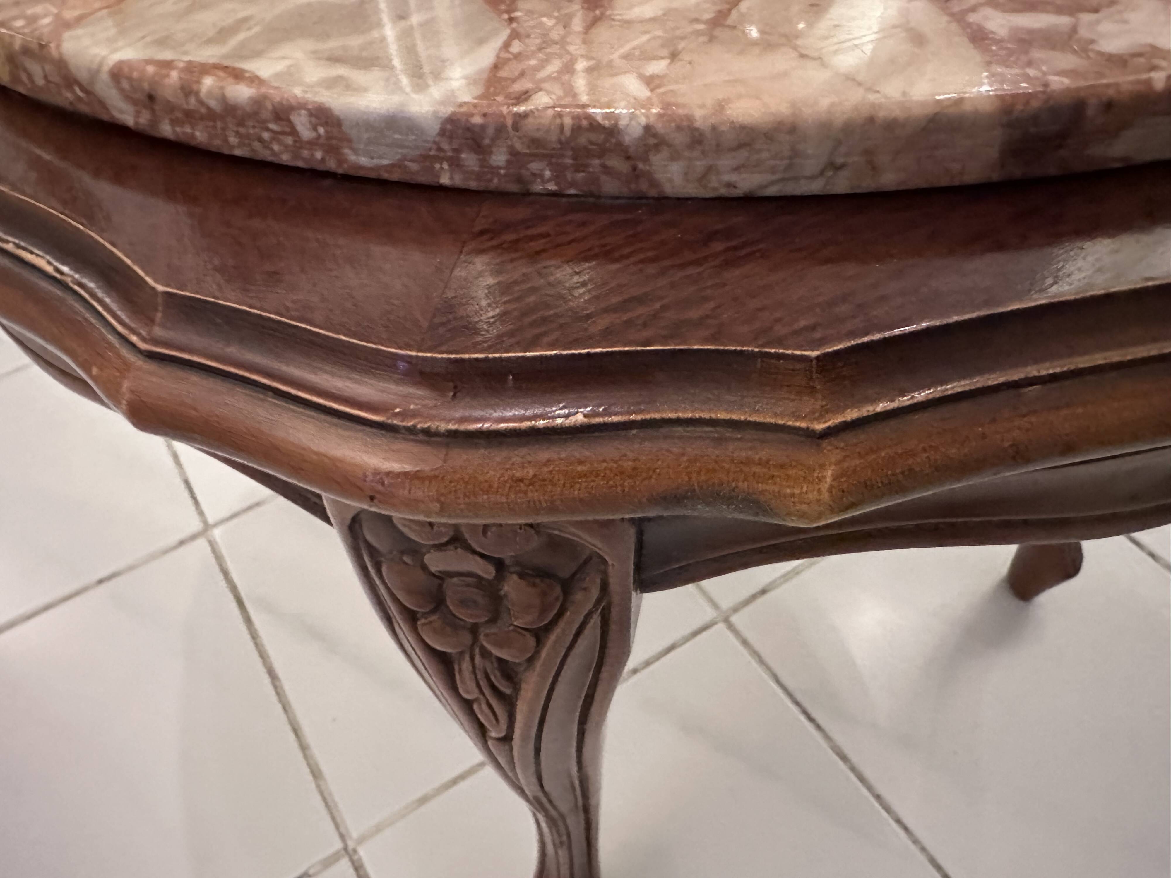 Antique carved wooden gueridon