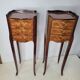 Pair of Louis XV style bedside tables in marquetry