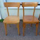 Lot de 6 chaises de bistrot bar en bois
