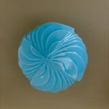 Applique globe vintage art déco en opaline bleue