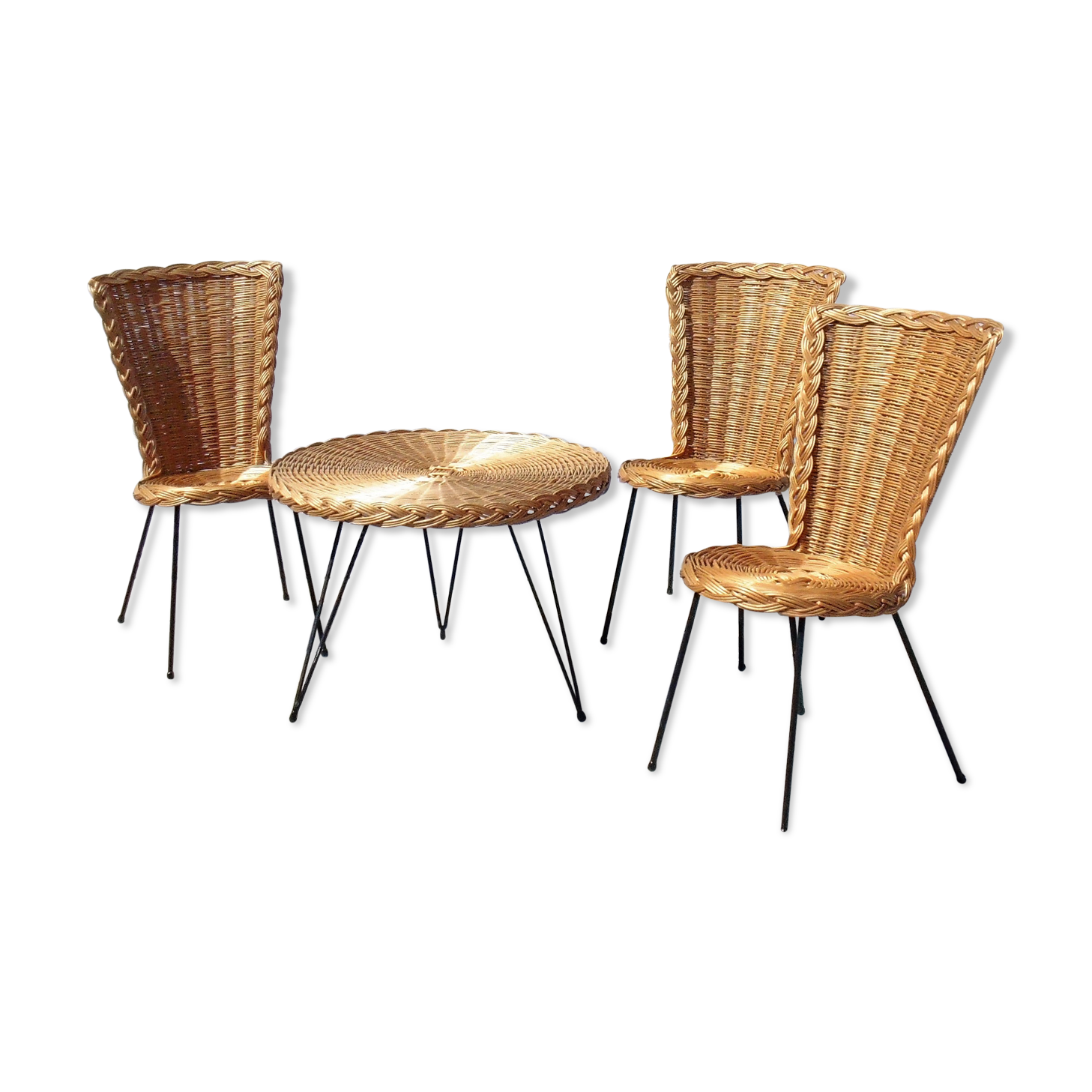 Wicker and rattan garden furniture 1960