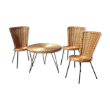 Wicker and rattan garden furniture 1960