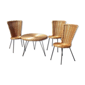 Wicker and rattan garden furniture 1960