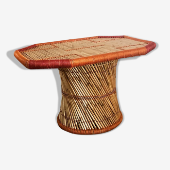 Ethnic rattan coffee table