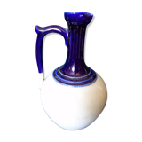 Carafe pitcher in cermal blue collar cracker