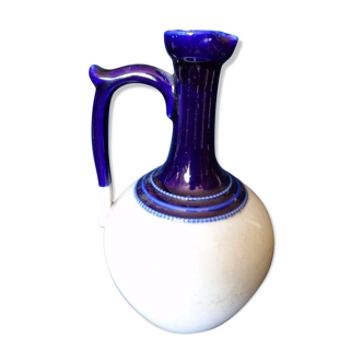 Carafe pitcher in cermal blue collar cracker