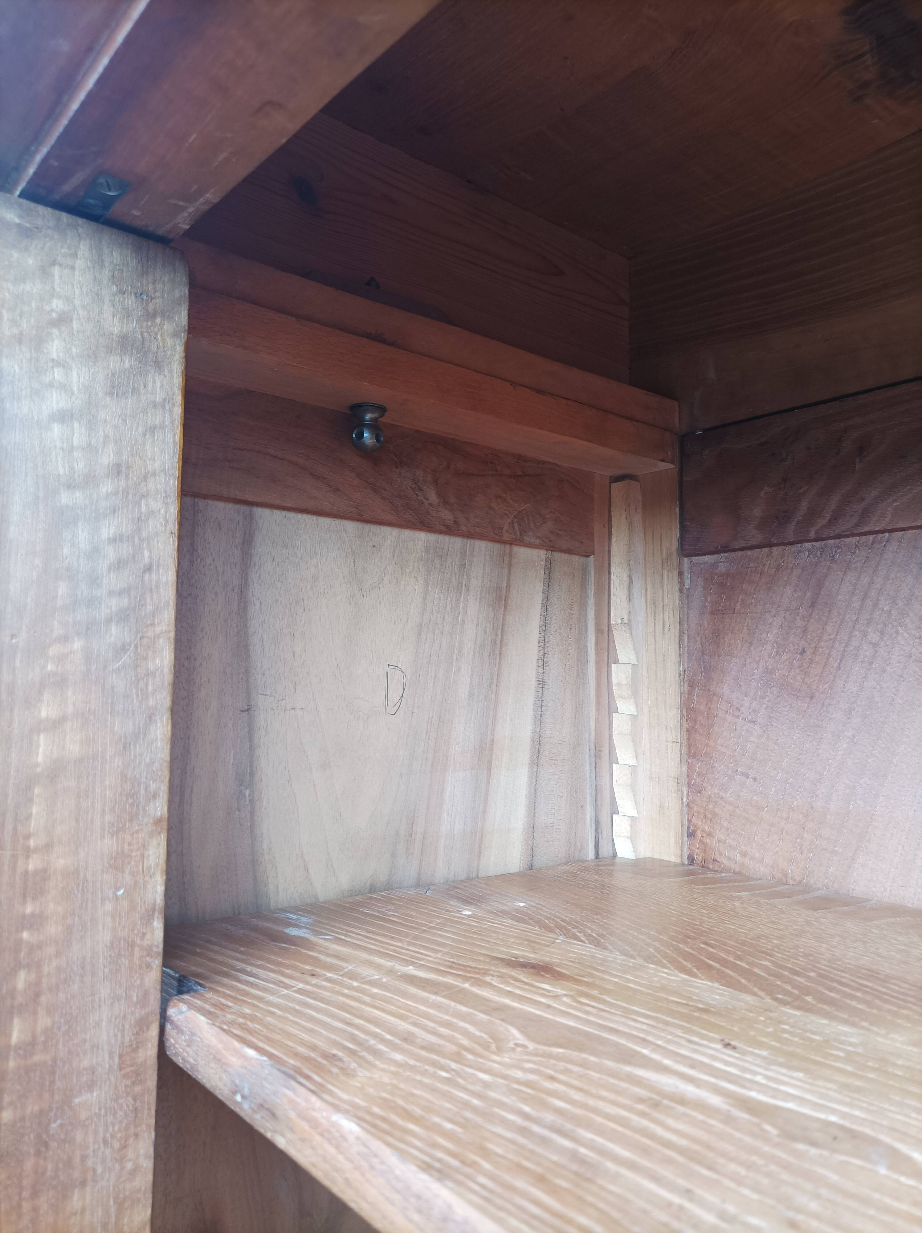 Louis XVI two-door walnut wardrobe