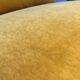 Vintage 80s yellow velvet armchair