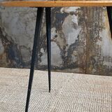 Oak console table and compass legs