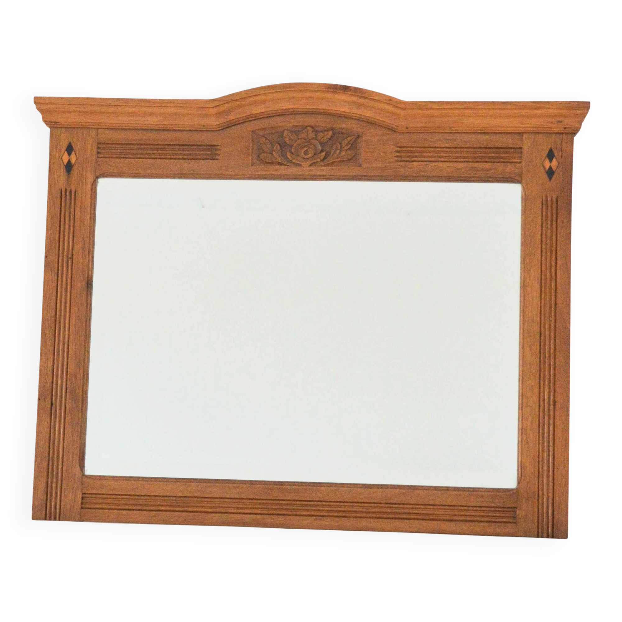 Grand miroir biseauté ancien vintage 1930