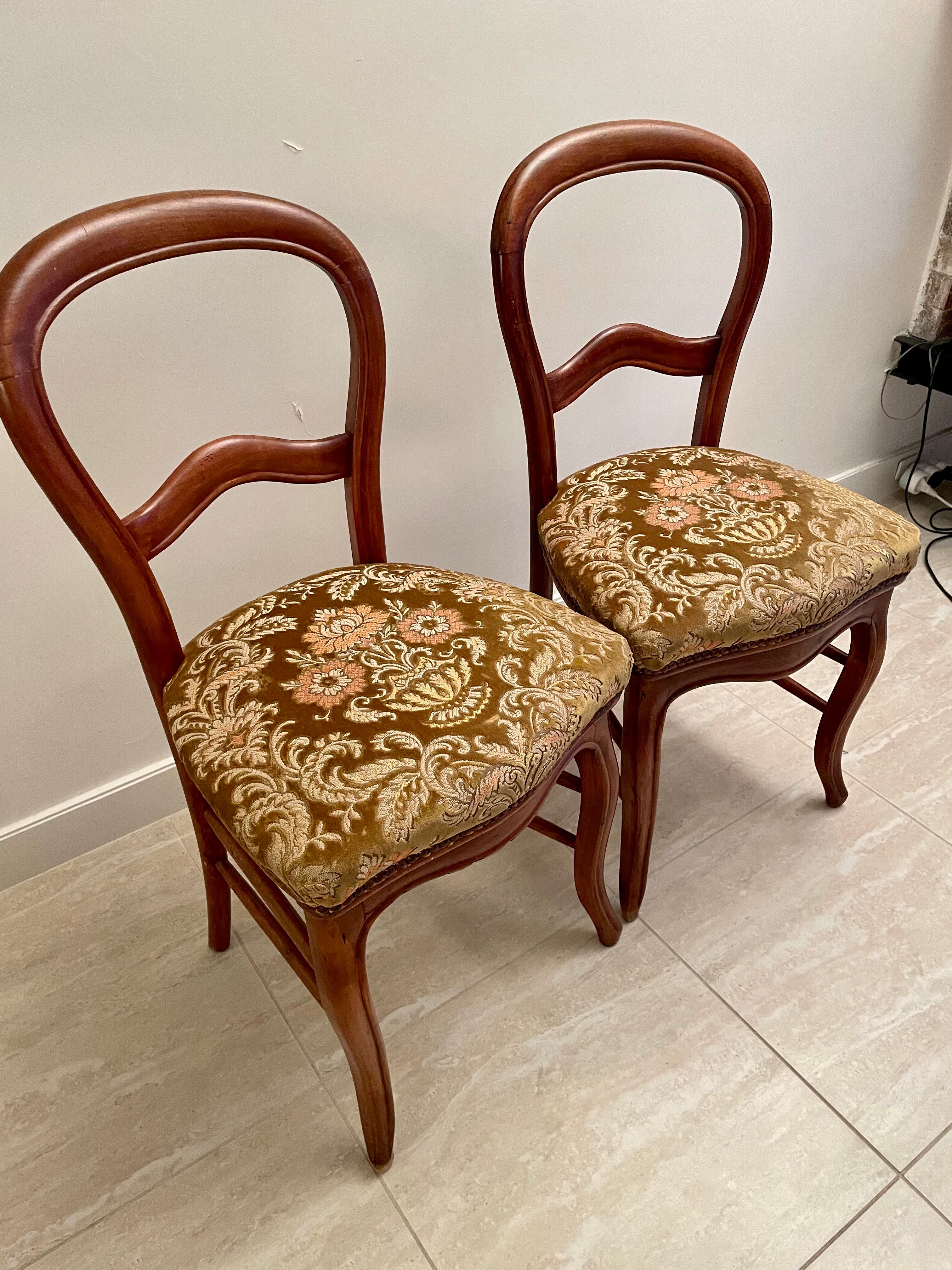 Pair of Louis Philippe style chairs