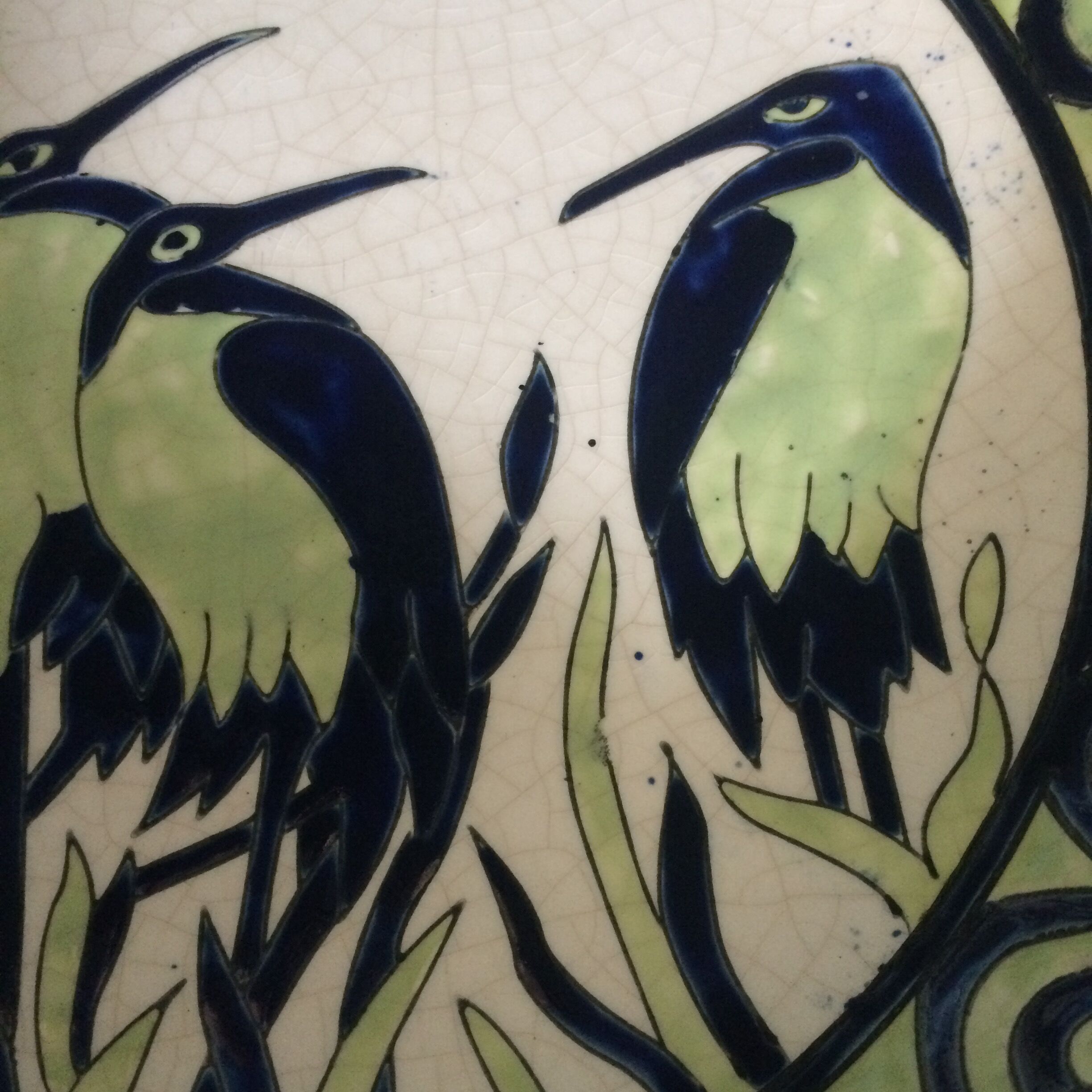 Art deco dish in cracked ceramic