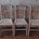 Lot de 4 chaises paillées en merisier
